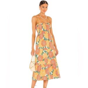 Faithfull the Brand Shaloom Midi Dress in Mariposa Floral